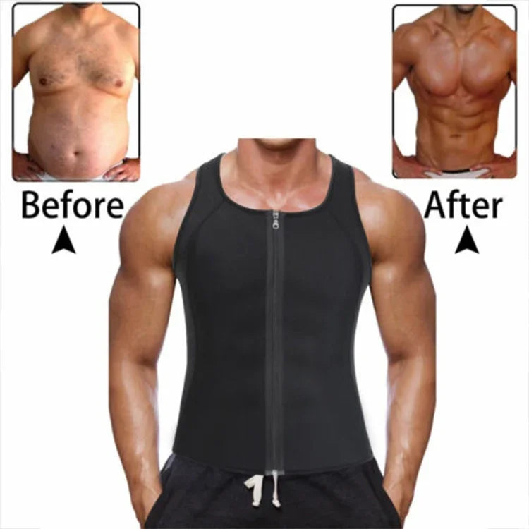 Áo ghi lê nam có khóa kéo, đai nịt bụng thể dục, S, L, XL, XXL, XXXL, M