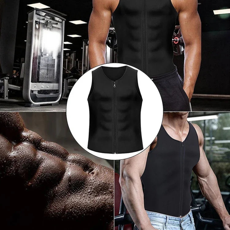 Áo ghi lê nam có khóa kéo, đai nịt bụng thể dục, S, L, XL, XXL, XXXL, M