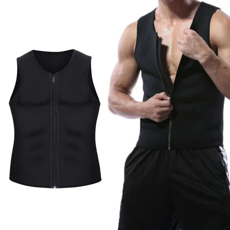 Áo ghi lê nam có khóa kéo, đai nịt bụng thể dục, S, L, XL, XXL, XXXL, M