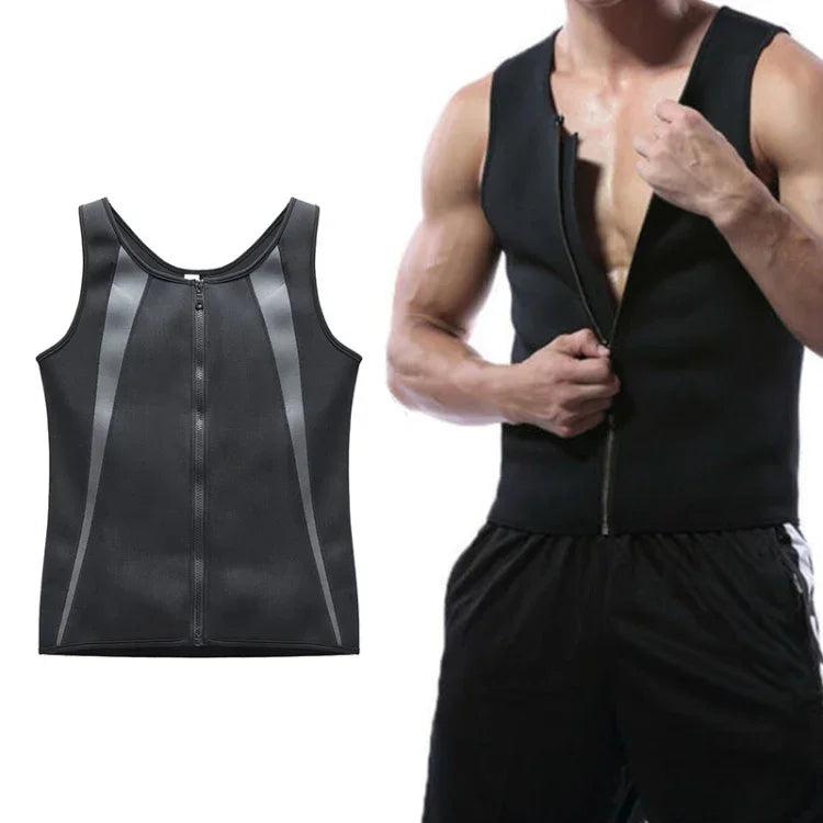 Áo ghi lê nam có khóa kéo, đai nịt bụng thể dục, S, L, XL, XXL, XXXL, M