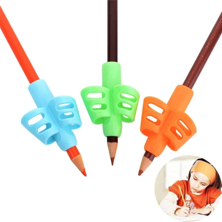 Dụng cụ hỗ trợ cầm bút cho trẻ em không độc hại, công cụ chỉnh tư thế viết, giao màu ngẫu nhiên, 1 cái