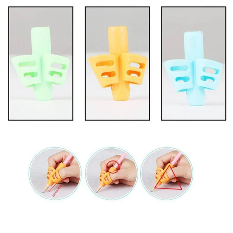 Dụng cụ hỗ trợ cầm bút cho trẻ em không độc hại, công cụ chỉnh tư thế viết, giao màu ngẫu nhiên, 1 cái