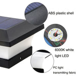 Đèn cột ngoài trời năng lượng mặt trời LED chống nước đèn chiếu sáng sân vườn, Ánh sáng vàng ấm, Ánh sáng trắng
