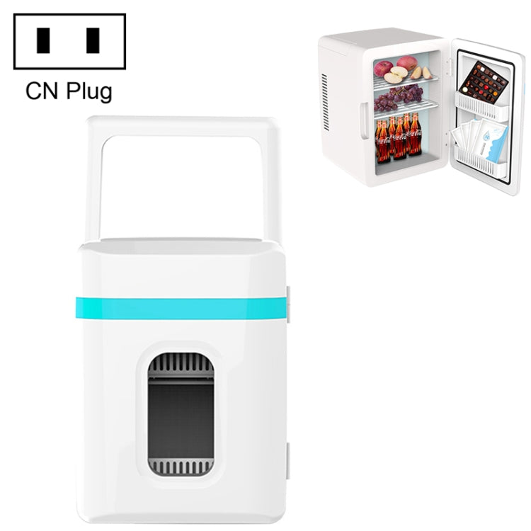 Tủ lạnh mini 10L dùng cho ô tô và gia đình, tủ lạnh nhỏ dùng cho ký túc xá, phích cắm CN, tủ lạnh mini 10L