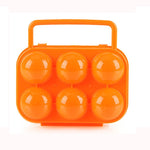 Portable Handle 6 Eggs Plastic Container Egg Storage Box Case, 6 Eggs Green, 6 Eggs Orange, 6 Eggs Blue