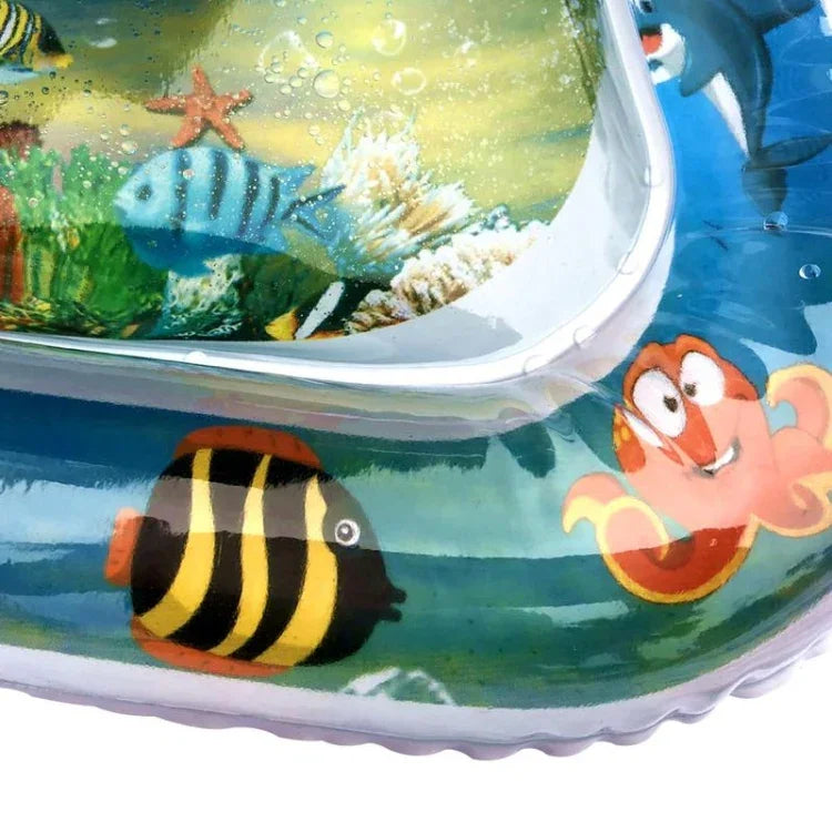 Đệm chơi nước bể cá bơm hơi cho bé, thảm chơi nằm sấp, màu xanh nhạt 66*50cm, trắng 60*50cm, xanh dương 60*50cm