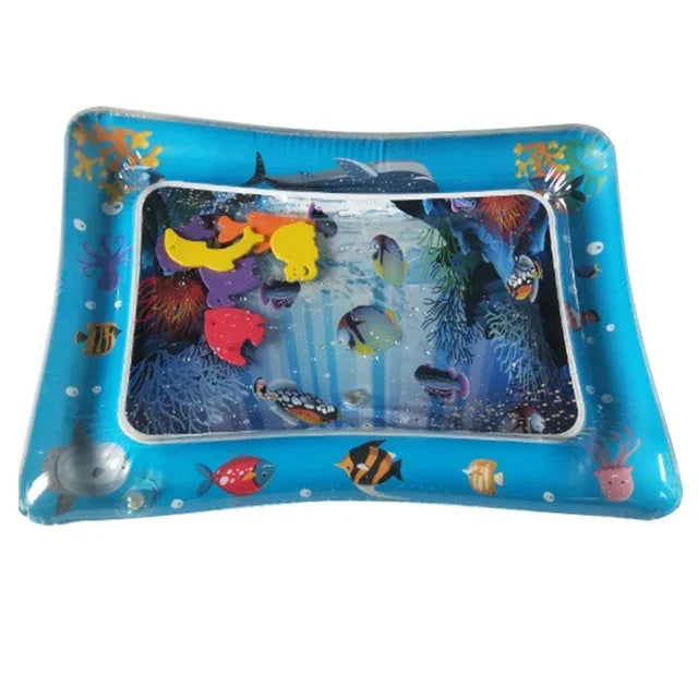 Đệm chơi nước bể cá bơm hơi cho bé, thảm chơi nằm sấp, màu xanh nhạt 66*50cm, trắng 60*50cm, xanh dương 60*50cm