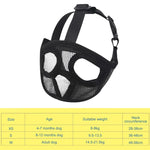 Khẩu trang miệng chó Bulldog Dụng cụ thú cưng, Phiên bản phủ lưới toàn bộ, XXS, XS, S, M, L