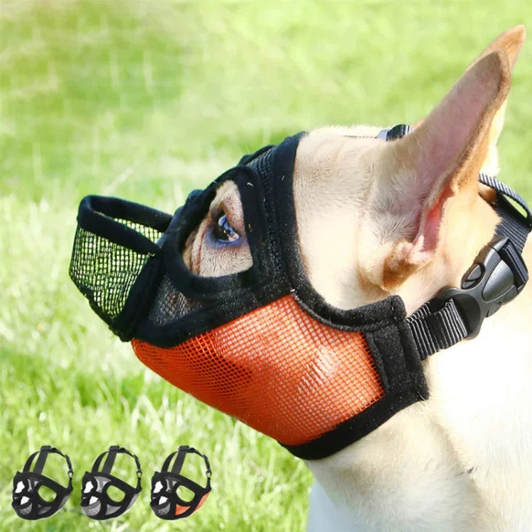 Khẩu trang miệng chó Bulldog Dụng cụ thú cưng, Phiên bản phủ lưới toàn bộ, XXS, XS, S, M, L