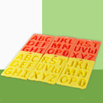 Bộ 3 khuôn làm đá viên silicone hình chữ cái A-Z, 3 trong 1 hình chữ cái (màu cam)