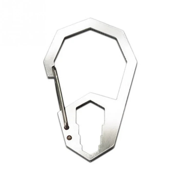 Dụng cụ cắm trại ngoài trời EDC Cờ lê lục giác ngoài móc khóa carabiner bằng thép không gỉ, khóa leo núi đa chức năng móc treo chìa khóa