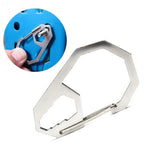 Dụng cụ cắm trại ngoài trời EDC Cờ lê lục giác ngoài móc khóa carabiner bằng thép không gỉ, khóa leo núi đa chức năng móc treo chìa khóa