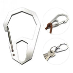 Dụng cụ cắm trại ngoài trời EDC Cờ lê lục giác ngoài móc khóa carabiner bằng thép không gỉ, khóa leo núi đa chức năng móc treo chìa khóa