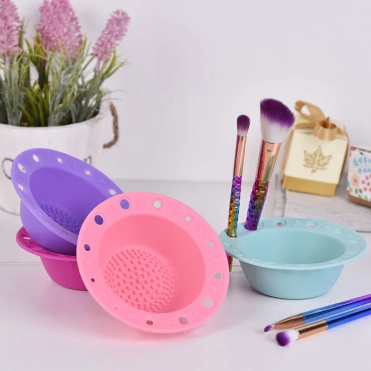 Khay cọ silicone cho dụng cụ làm đẹp, bát rửa cọ trang điểm đặc biệt