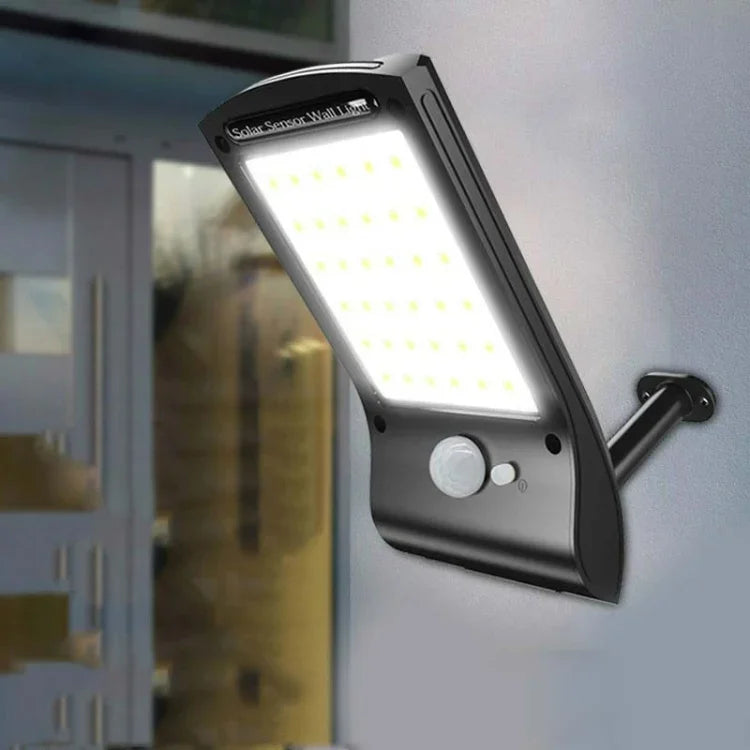 Đèn năng lượng mặt trời ngoài trời 36 đèn LED siêu sáng, đèn năng lượng mặt trời 280LM cảm biến chuyển động, đèn an ninh không dây chống nước, đèn tường linh hoạt