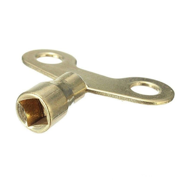 Bộ 5 chìa khóa vòi nước bằng đồng thau đặc, ổ khóa lỗ vuông cho hệ thống ống nước, đường kính trong 6,25 mm