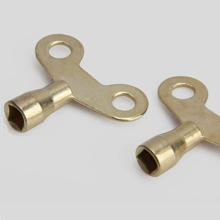 Bộ 5 chìa khóa vòi nước bằng đồng thau đặc, ổ khóa lỗ vuông cho hệ thống ống nước, đường kính trong 6,25 mm