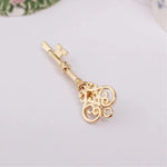 Kẹp tóc mini vintage hình chìa khóa kẹp chữ phụ kiện tóc nữ