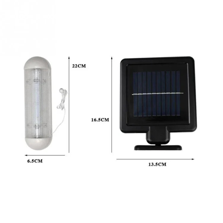 Đèn nhà kho năng lượng mặt trời LED gắn tường đôi, IP44 chống nước, đèn kéo ngoài trời