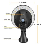 Đèn hiên năng lượng mặt trời IP65 chống nước, đèn tường ngoài trời cho hàng rào, lối đi, vườn