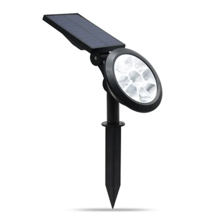 Đèn sân vườn năng lượng mặt trời 9 LED ngoài trời điều chỉnh IP65 chống nước, đổi màu, ánh sáng trắng ấm + trắng