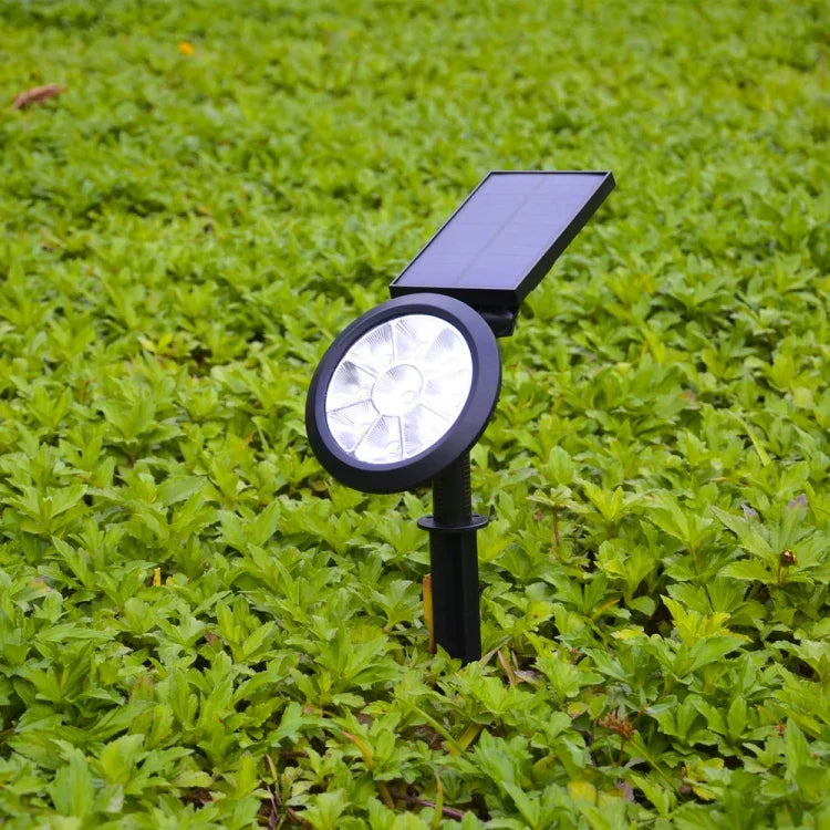 Đèn sân vườn năng lượng mặt trời 9 LED ngoài trời điều chỉnh IP65 chống nước, đổi màu, ánh sáng trắng ấm + trắng