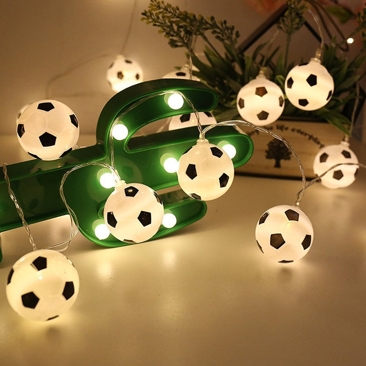 Dây đèn trang trí LED sáng tạo hình quả bóng đá cho KTV, 1m 10 đèn LED, 2m 20 đèn LED, 3m 20 đèn LED
