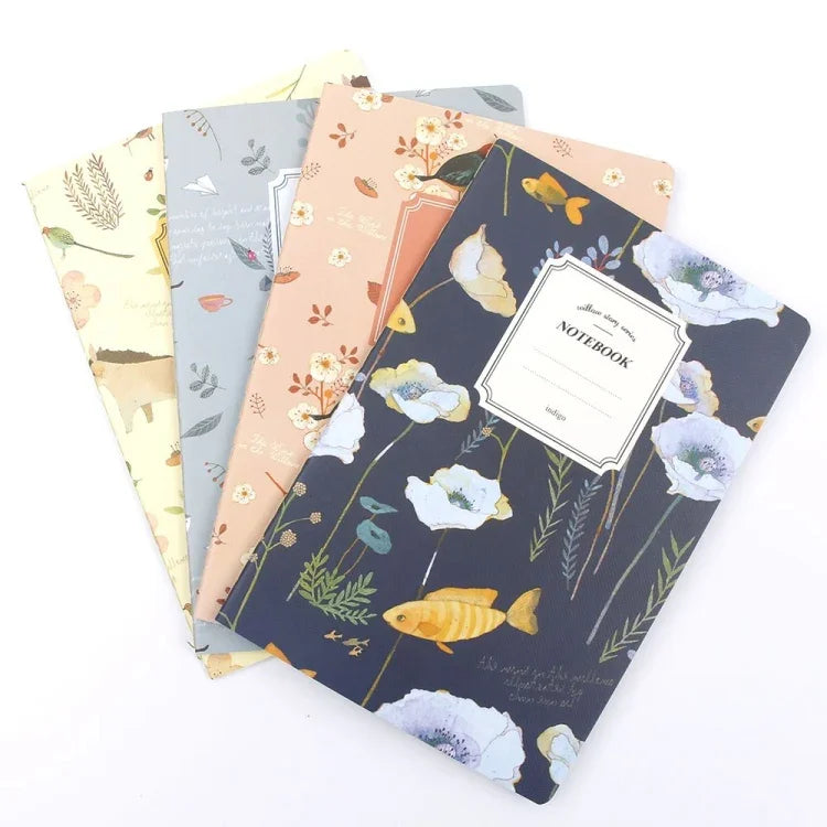 Sổ tay vẽ nhật ký họa tiết hoa, chim, động vật dễ thương Kawaii G12G108, giao màu ngẫu nhiên, G12G108