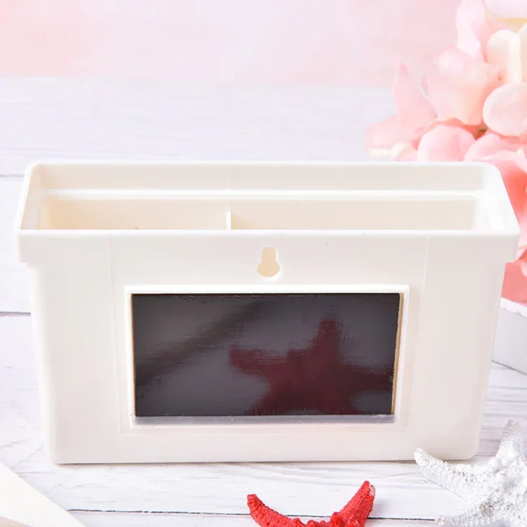 2 hộp nhựa lưu trữ nam châm, ngăn kéo bảng đen, bút phấn, tổ chức bàn làm việc, hộp lưu trữ gia đình, hộp lưu trữ nam châm