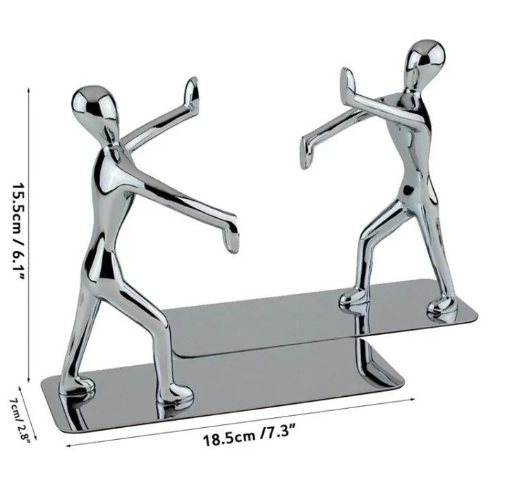 1 cặp giá đỡ sách hình người, tổ chức bàn nghệ thuật chống trượt, kệ sách trang trí văn phòng học tập, tổ chức bàn nghệ thuật chống trượt