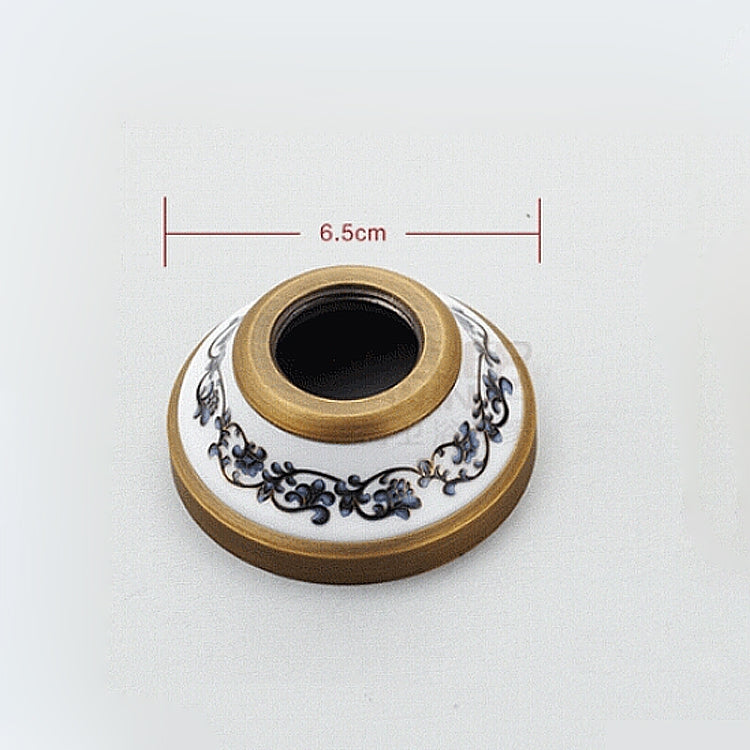 Vòi tắm bồn tắm gắn tường bằng đồng cổ điển với tay cầm gốm đôi kiểu điện thoại, vòi sen điện thoại xanh trắng, vòi sen điện thoại + chỗ ngồi cố định, vòi sen điện thoại + chỗ ngồi cố định xanh trắng