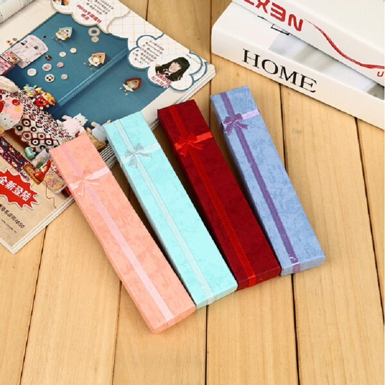 Bộ 3 hộp dây chuyền hộp quà hình chữ nhật nơ hoa hồng hộp trang sức, giao màu ngẫu nhiên
