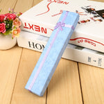 3 PCS Rectangular Rose Bow Gift Box Necklace Box Jewelry Box, Random Color Delivery