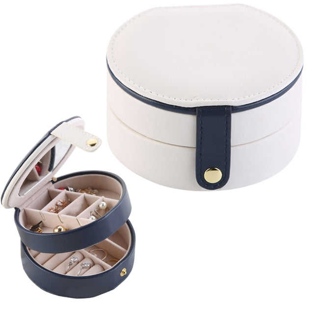 Hộp trang sức di động 2 tầng hộp đựng trang điểm hộp đựng bông tai tổ chức lưu trữ