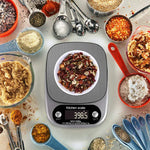 Cân điện tử LCD bằng thép không gỉ BOH-C305 cho nhà bếp, thông số kỹ thuật: 5kg/0.1g, 5kg/0.1g
