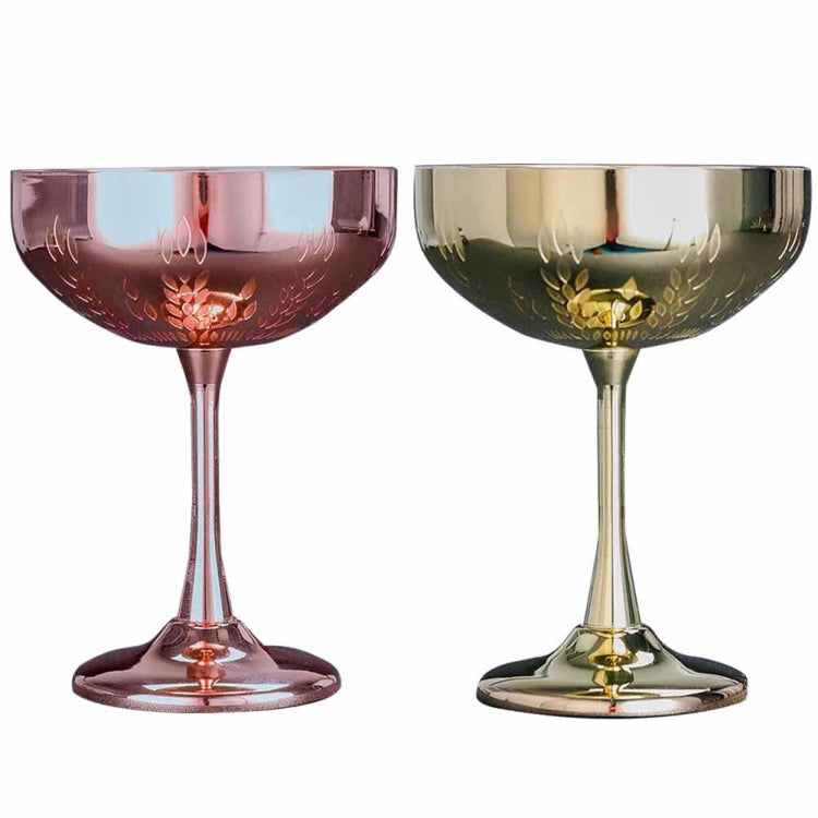 Cốc thép không gỉ 304 in hình bông lúa mì, ly martini, ly rượu, đồ uống