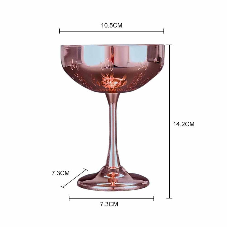 Cốc thép không gỉ 304 in hình bông lúa mì, ly martini, ly rượu, đồ uống