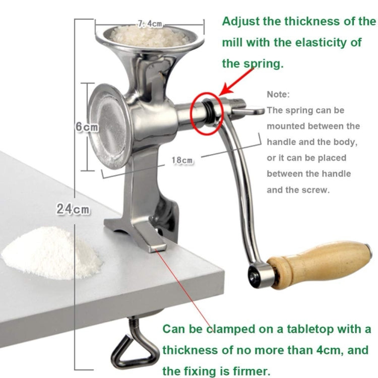 Máy xay thủ công bằng thép không gỉ gia dụng, máy xay cà phê tại nhà cho đậu nành đậu phộng, máy xay