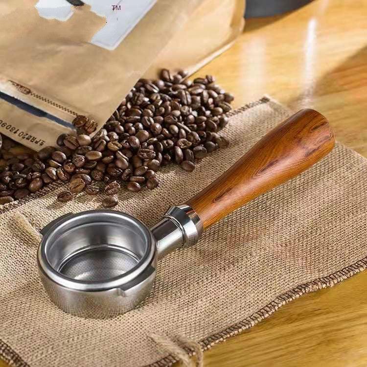 Giá đỡ lọc máy pha cà phê bằng thép không gỉ với tay cầm gỗ, Lọc máy pha cà phê