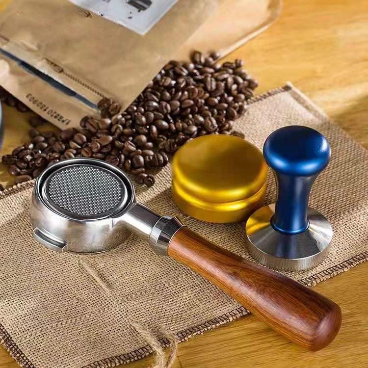 Giá đỡ lọc máy pha cà phê bằng thép không gỉ với tay cầm gỗ, Lọc máy pha cà phê