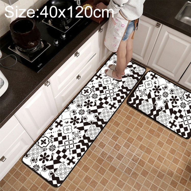 Thảm chống trượt họa tiết lưới hình học cho bếp và phòng tắm, kích thước 40x60cm, 40x120cm, 50x80cm, 50x160cm, bộ 40x60cm + 40x120cm, bộ 50x80cm + 50x160cm