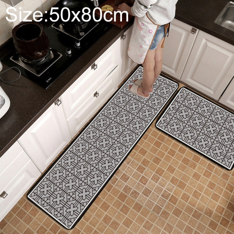 Thảm chống trượt họa tiết lưới hình học cho bếp và phòng tắm, kích thước 40x60cm, 40x120cm, 50x80cm, 50x160cm, bộ 40x60cm + 40x120cm, bộ 50x80cm + 50x160cm