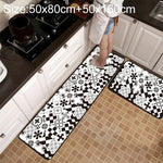 Thảm chống trượt họa tiết lưới hình học cho bếp và phòng tắm, kích thước 40x60cm, 40x120cm, 50x80cm, 50x160cm, bộ 40x60cm + 40x120cm, bộ 50x80cm + 50x160cm