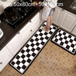 Thảm chống trượt họa tiết lưới hình học cho bếp và phòng tắm, kích thước 40x60cm, 40x120cm, 50x80cm, 50x160cm, bộ 40x60cm + 40x120cm, bộ 50x80cm + 50x160cm