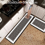 Thảm chống trượt họa tiết lưới hình học cho bếp và phòng tắm, kích thước 40x60cm, 40x120cm, 50x80cm, 50x160cm, bộ 40x60cm + 40x120cm, bộ 50x80cm + 50x160cm