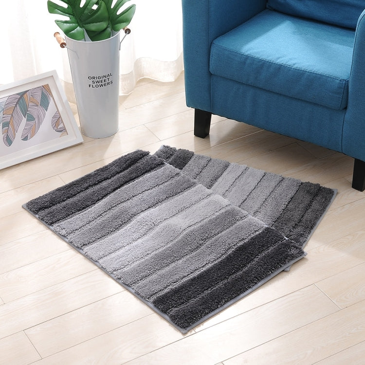 Thảm trải sàn nhà bếp, phòng tắm chống trượt sợi microfiber sọc, kích thước 46x71cm, 51x81.5cm