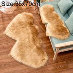 Thảm sofa lông cừu giả hình trái tim đôi sáng tạo, thảm đệm phòng ngủ phòng khách lông mềm, 35x70 cm, 60x120cm