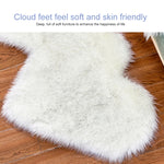 Thảm sofa lông cừu giả hình trái tim đôi sáng tạo, thảm đệm phòng ngủ phòng khách lông mềm, 90x180cm