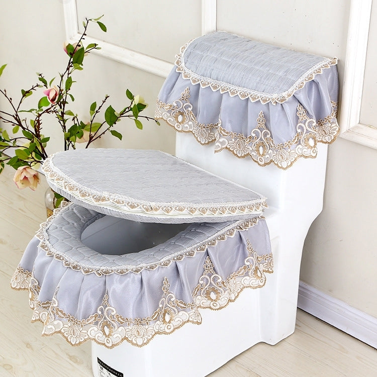 Bộ 3 cái / bộ vỏ chống bụi vải khóa kéo cho nắp bồn cầu đa năng