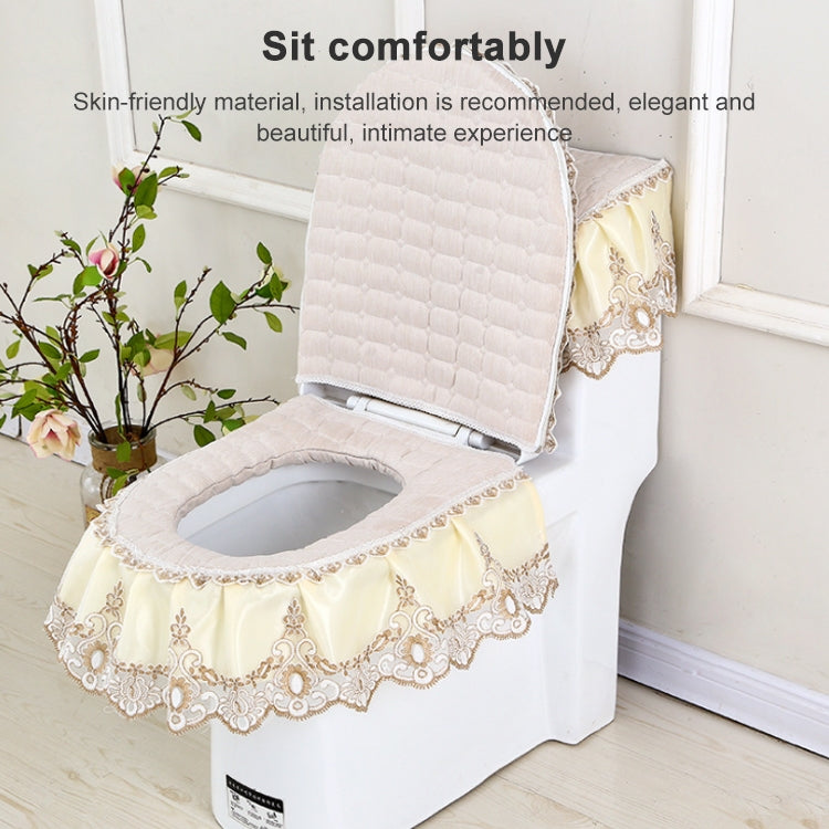 Bộ 3 cái / bộ vỏ chống bụi vải khóa kéo cho nắp bồn cầu đa năng